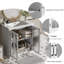 Meuble-lavabo moderne 30 po avec lavabo en céramique et verre trempé givré-1768648459