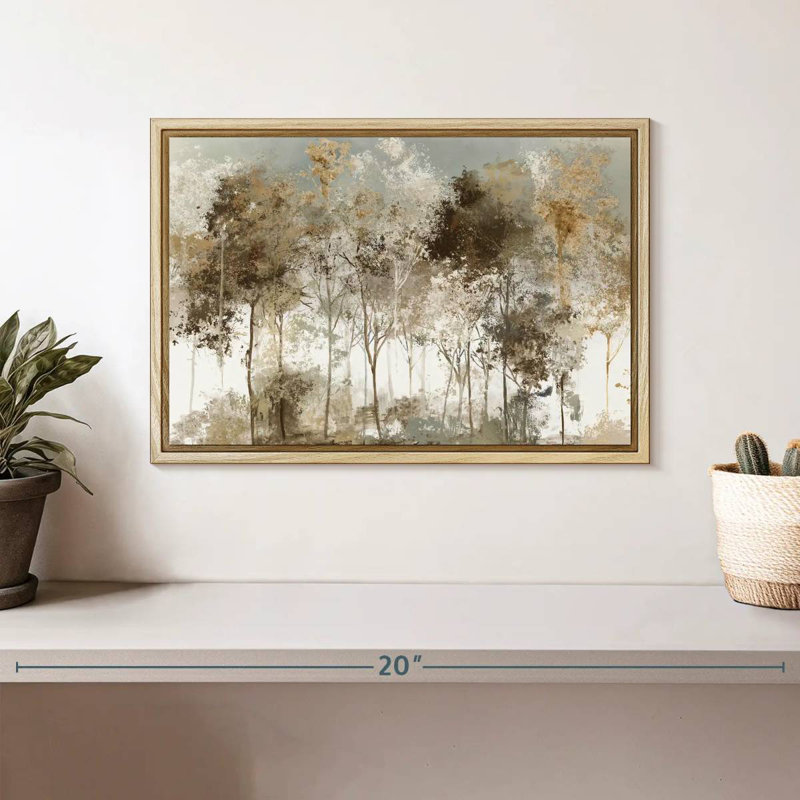 Forêt noire luxuriante, Cadre flottant en bois naturel, 13 po x 9 po