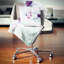 Magnifique fleur mauve avec éclaboussures - coussin à imprimé floral-30746190-30746193