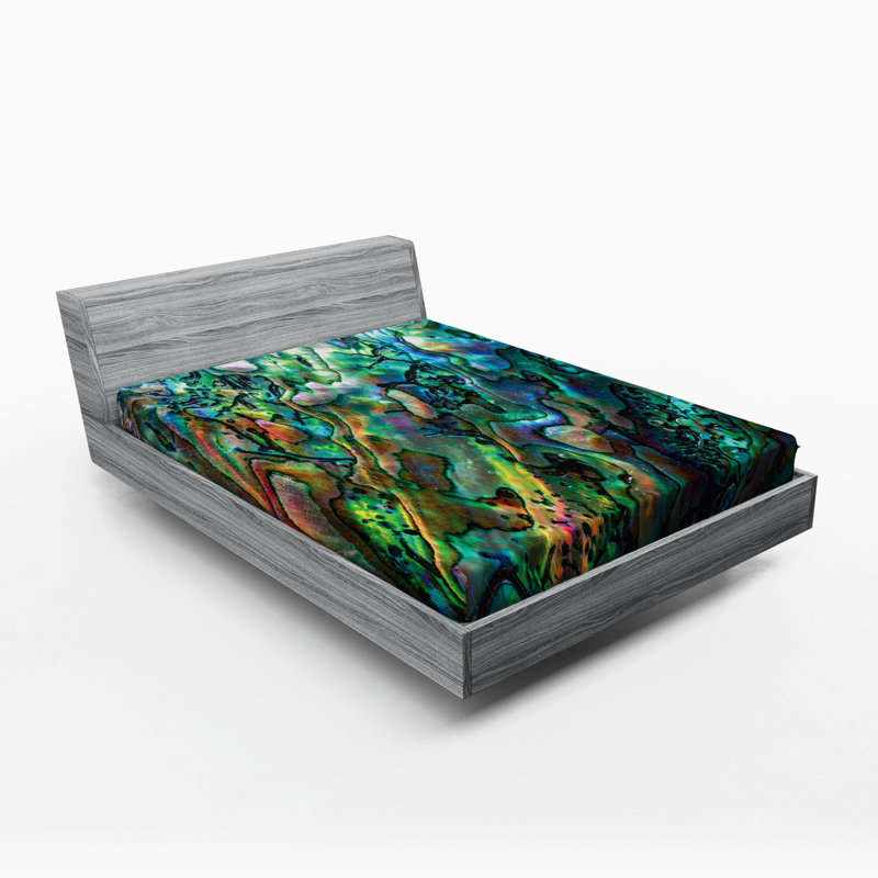Microfiber Abstract Fitted Sheet, Full Fitted Sheet
