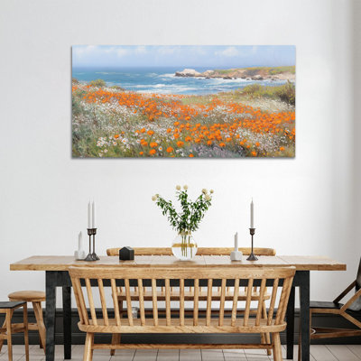  Art mural printanier sur toile, décoration murale photos printanières, peinture de paysage avec impressions de nature, affiche d'art de fleurs sauvages, grande décoration murale sur toile pour bureau de chambre à coucher, 20 po x 40 po
