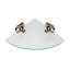 Grosvenor Wall Mounted Coner Shelf with Traditional Gold Flexi-Fix Brackets-206454166