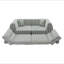 Canapé tissé à compression en chenille rayée, canapé compact à rangée droite avec éponge haute densité, canapé économiseur d'espace requis sans assemblage pour salon, appartement, bureau-134397977