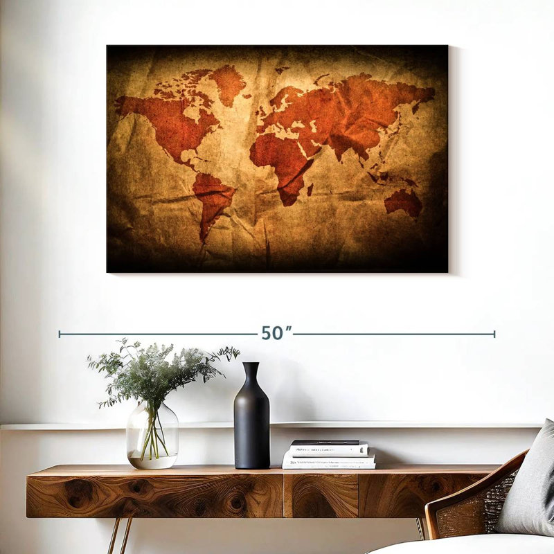 Carte du monde Aliaz, H 26 po x l 39 po