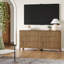 Commode 3 tiroirs cannelée en bois massif