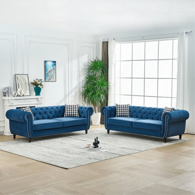 Canapé 3 places et 3 places Chesterfield