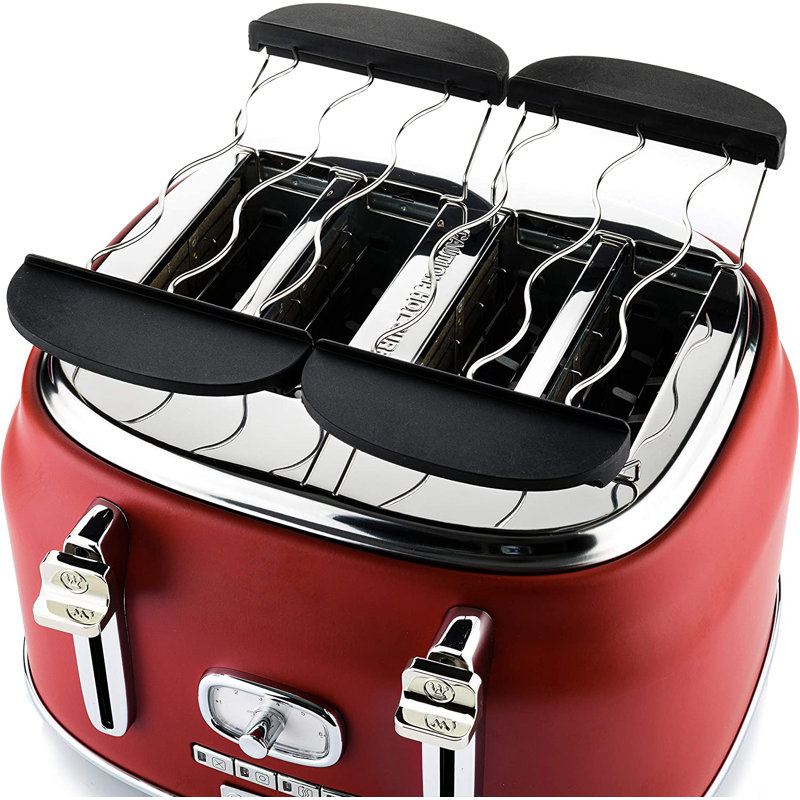 Retro 4 Slice Toaster, Red
