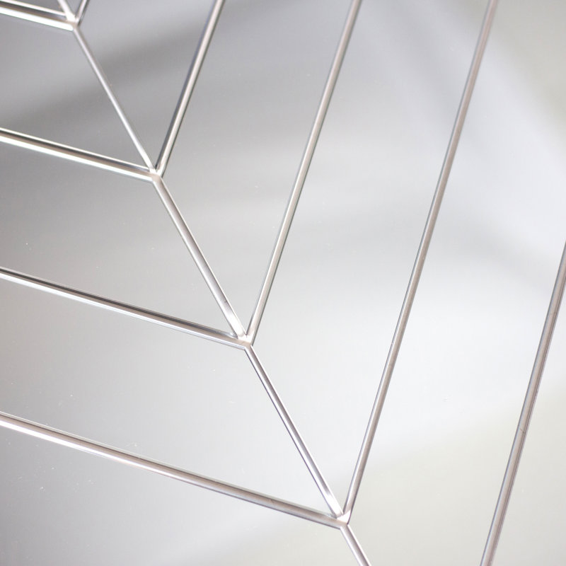 Reflections Chevron 1.8" x 12" Glass Tile