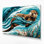 Art mural sur toile bleu
