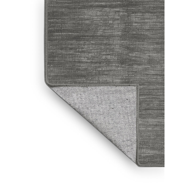 Machine Washable Solid Gray Area Rug, Runner 2' x 4'