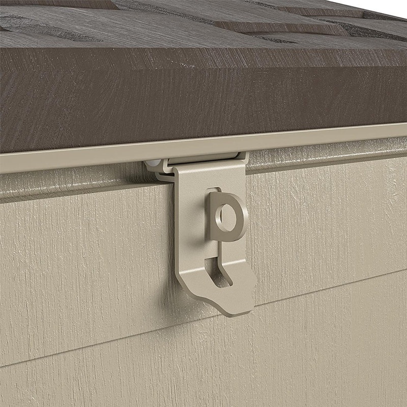 ColorLife 20.5'' W 45 Gallons Water Resistant Polypropylene Lockable Deck Box, Tan
