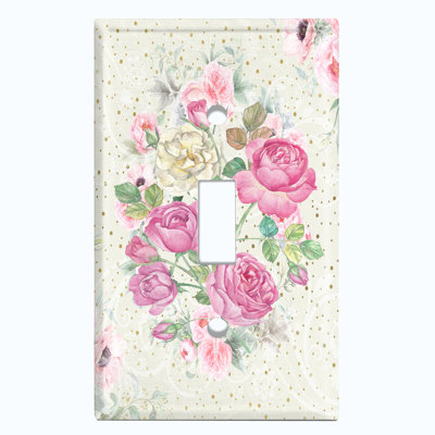 Patterned 1 - Gang Toggle Light Switch Standard Wall Plate