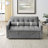 55" Full Size Sleeper Sofa Couch, Velvet Pull Out Loveseat Couch With Adjsutable Backrest And Pillows For Living Room-960580404