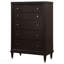Commode brune à 5 tiroirs