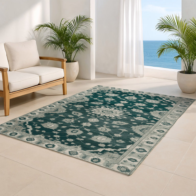 Tapis bleu intérieur et extérieur surteint, Rectangulaire 2 pi x 3 pi