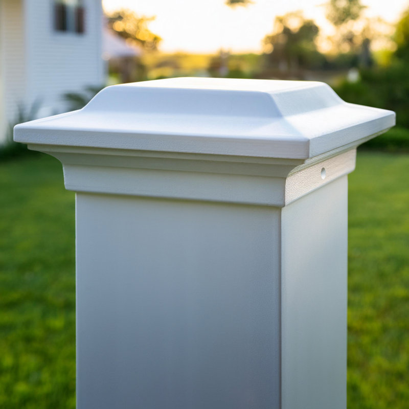 Capuchon de poteau en aluminium Classy Caps, Blanc