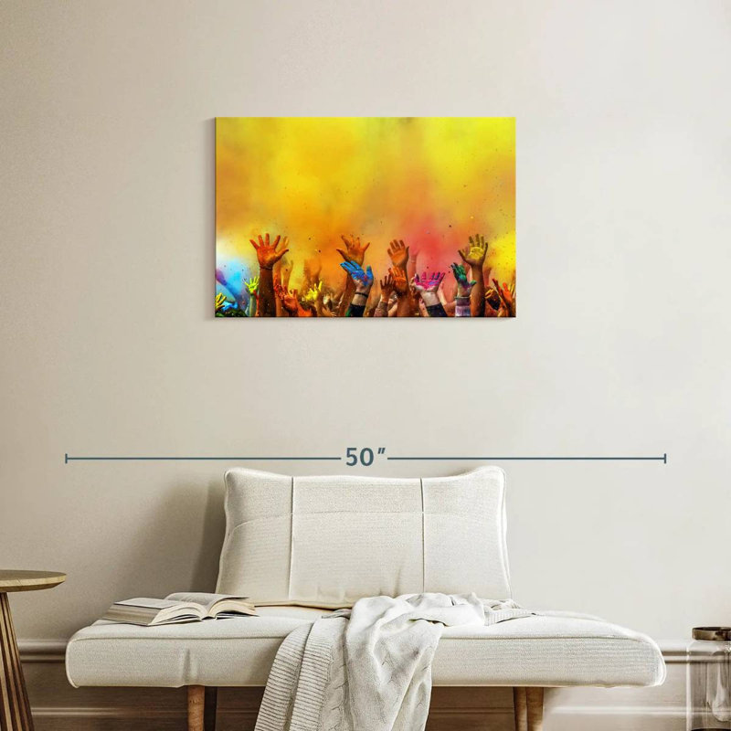 Mains Holi vibrantes, H 20 po x l 30 po