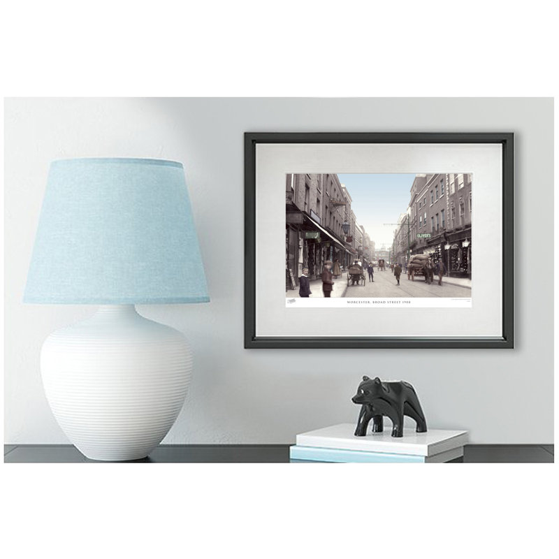Worcester, Broad Street 1908 - Single Picture Frame Print, 45cm H x 60cm W x 2.3cm D