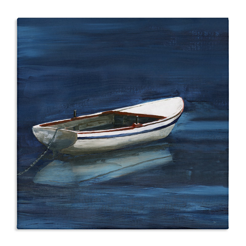 «Calm Floating Boat», art mural sur toile par Nan, H 30 po x l 30 po