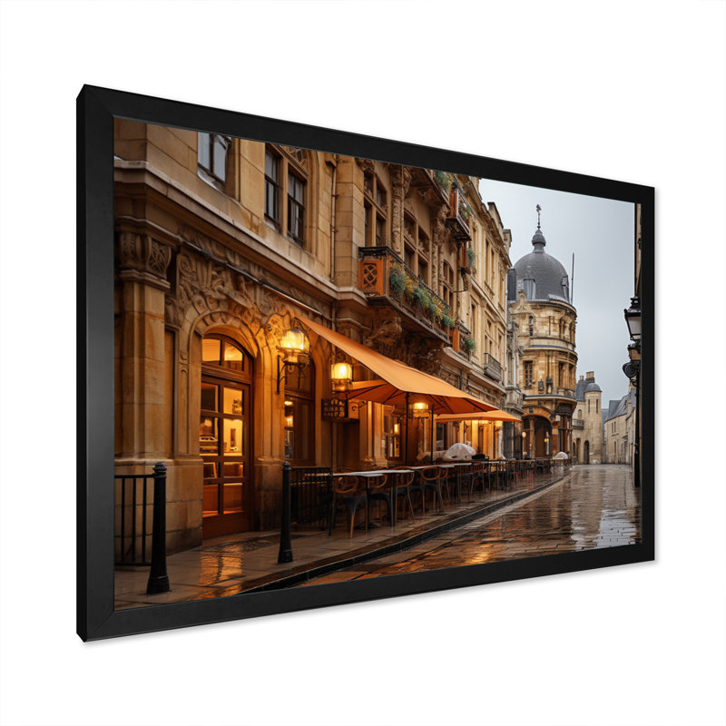 Marlyn France Dijon Architecture - reproduction, H 30 po x l 40 po x P 1,5 po, Cadre simple noir