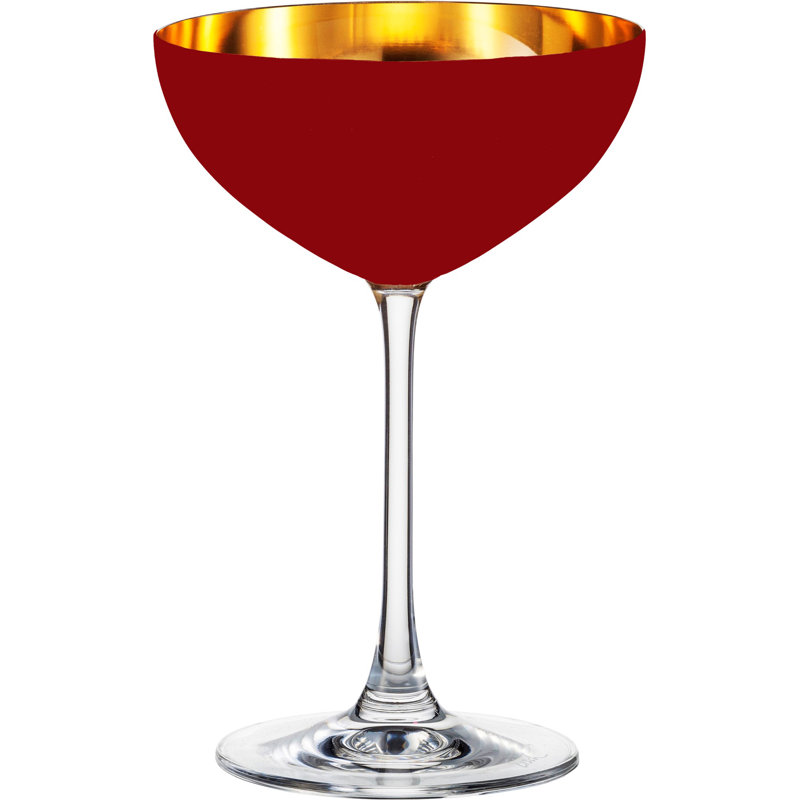 Champagne 2.25 oz. Lead Free Goblet, Red