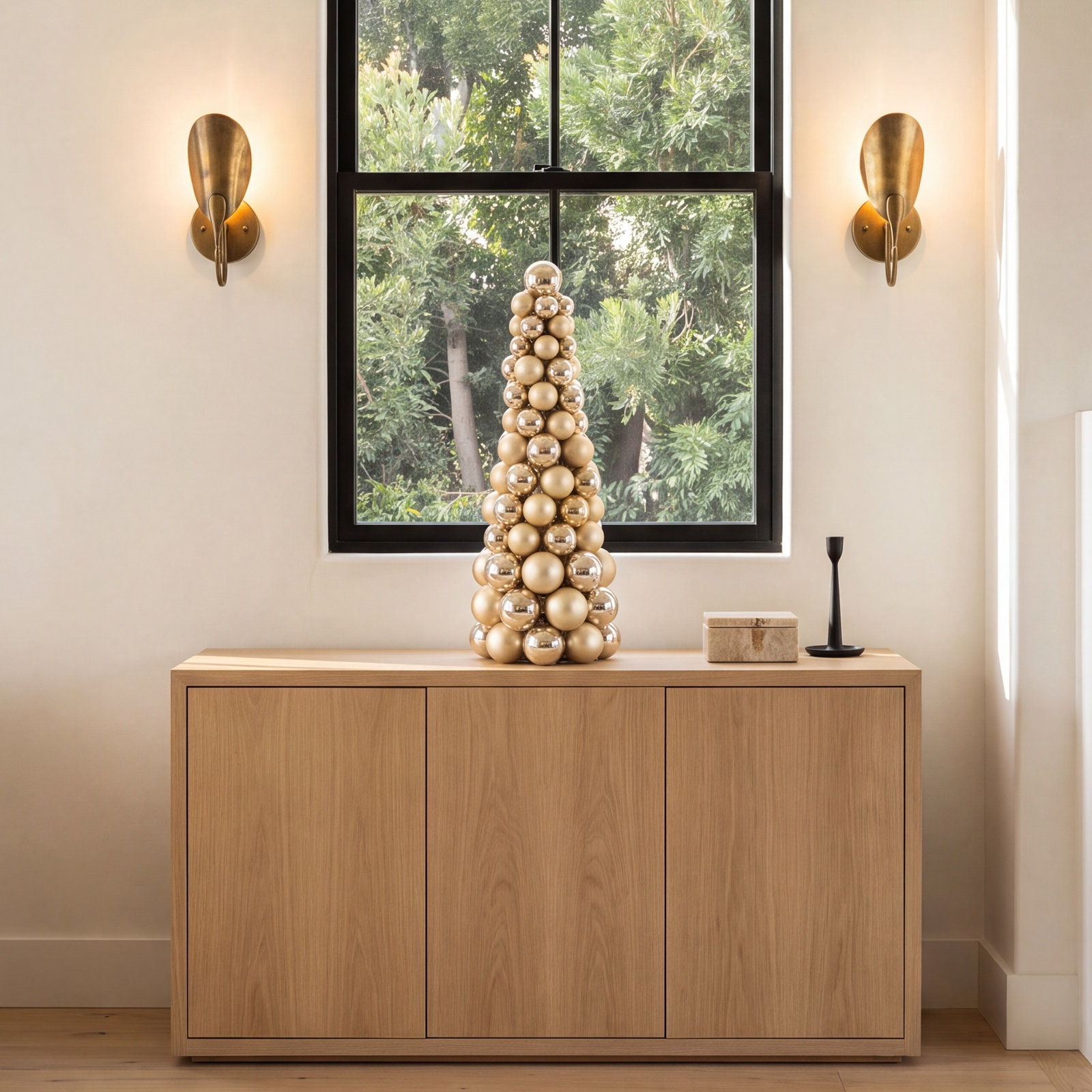 Gold 1.5' Pine Christmas Tree