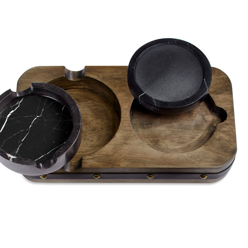 Single Barrel Cigar Ashtray and Whiskey Coaster