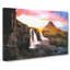 Kirkjufell Waterfalls & Mountain - Wrapped Canvas Print-56630514