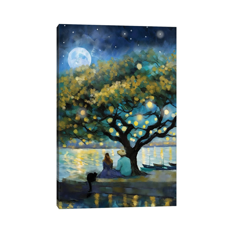 Dans la lumière d'une lune bleue - impression d'art mural