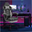 Chaise de jeu, chaise d'ordinateur ergonomique avec repose-pieds Chaise de bureau ergonomique avec dossier lombaire noir