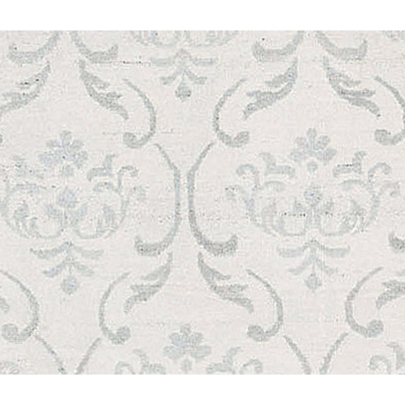 Neo Villa Damask Area Rug in Silver, Rectangle 10' x 13'10"