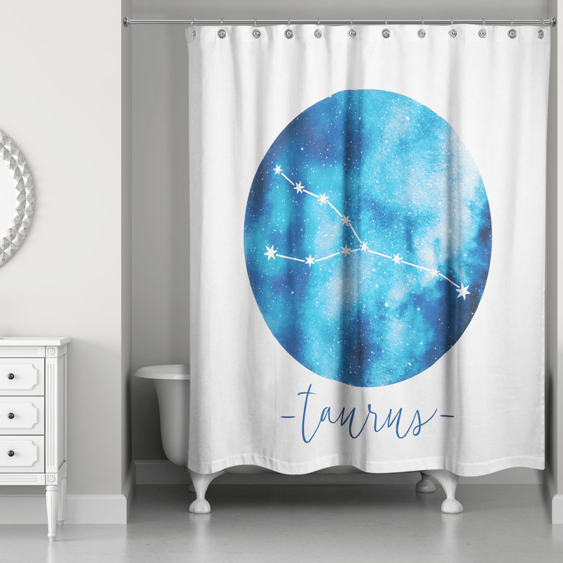 Dulin Taurus Zodiac Constellation Shower Curtain