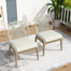 Cadencia 2-Piece Aluminum Patio Dining Chairs With Light Gray Cushions