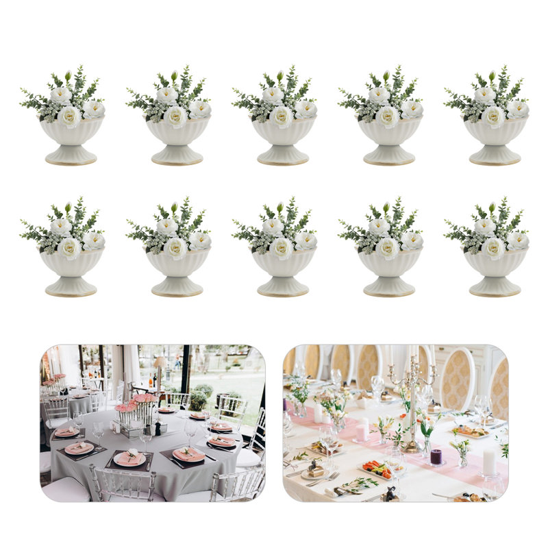 2.6"H Short Metal Table Wedding Vase