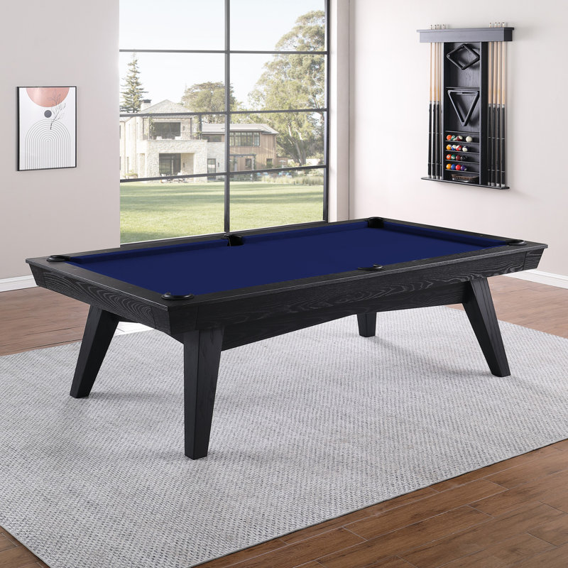 Table de billard sans ardoise ModArt, Rouge, 8 pi, Bois de frêne noir