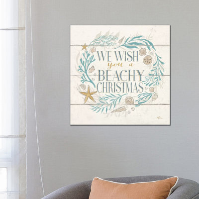 Golden Sea VI Holiday by Janelle Penner - Wrapped Canvas Print