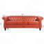 Canapé Chesterfield à accoudoirs roulés 3 places
