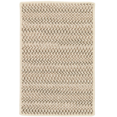 Tapis naturel en laine tressé Arvie