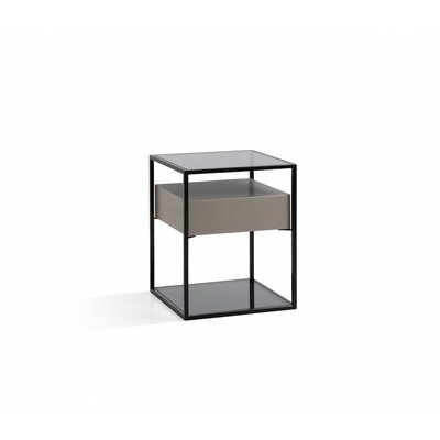 Eastborough Glass Top Floor Shelf End Table with Storage -  Hokku Designs, 45492F8C483F483497D1A08E6E48A223