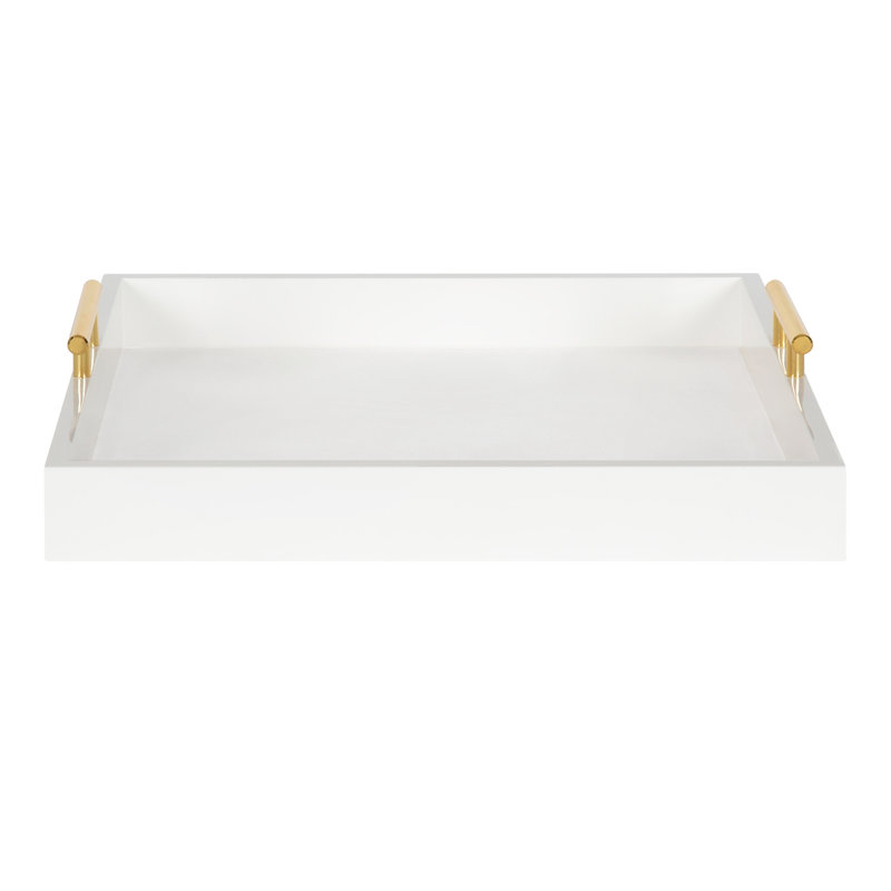 Norvan Tray, White/Gold