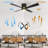 Gaini 52'' Ceiling Fan with LED Lights-1897222916