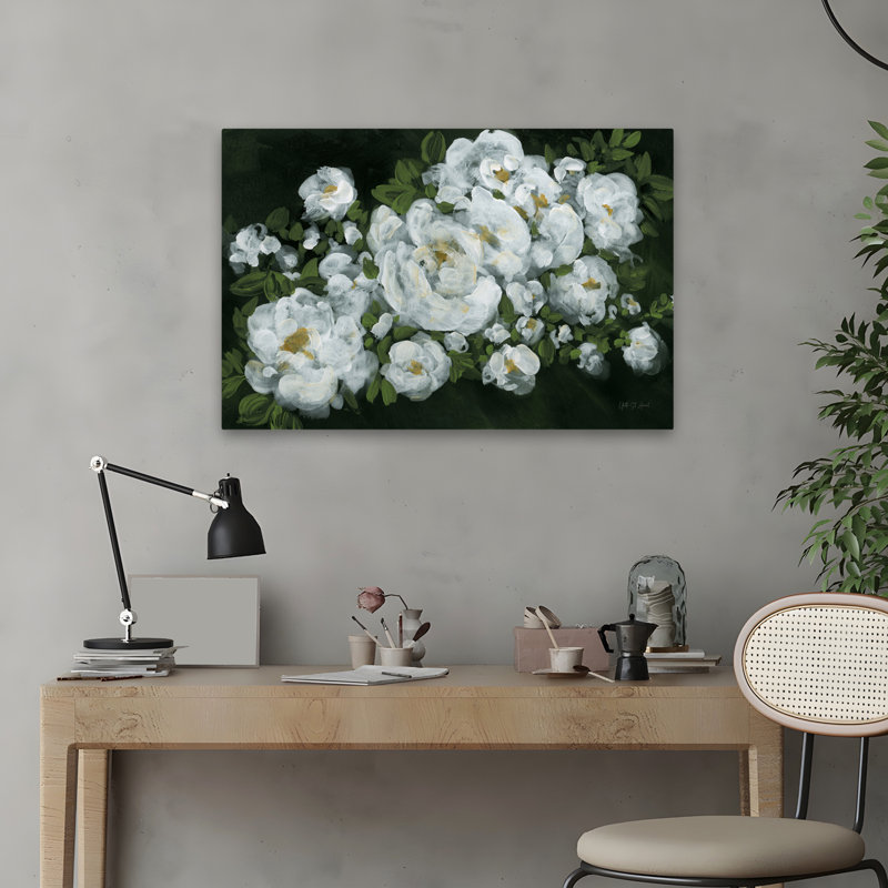 Fleurs florales - roses de minuit, H 16 po x l 24 po