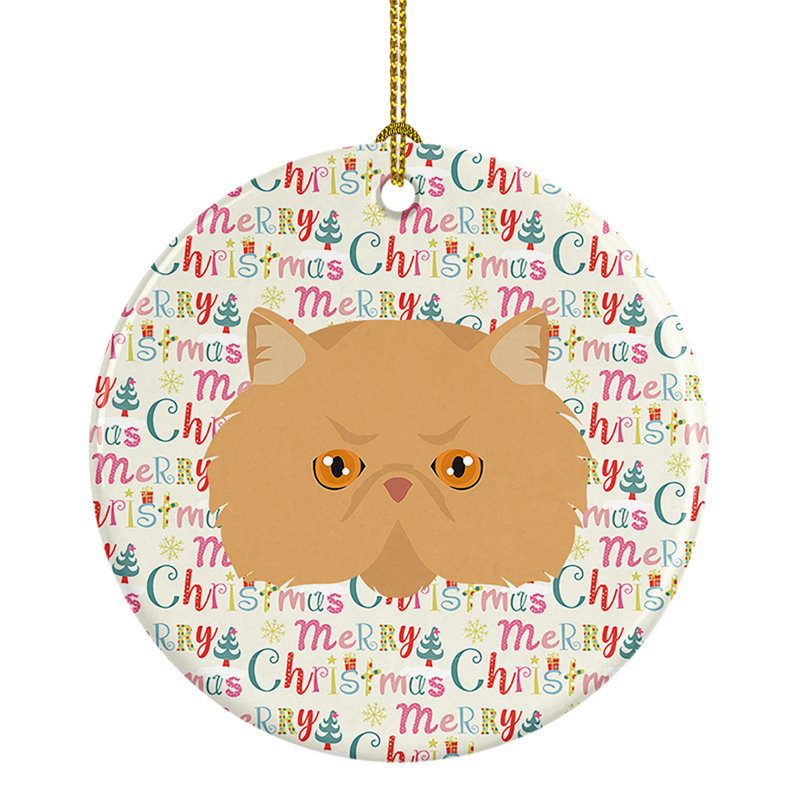 Ornement de chat persan moderne suspendu