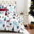 Winter Wonderland Blue/White Microfiber Reversible Comforter Set-1893759603