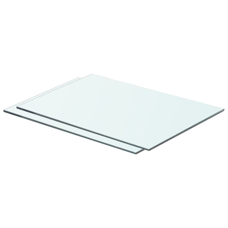 Zaynab 2 Piece Glass Floating Shelf, 0.8cm H x 50cm W x 30cm D