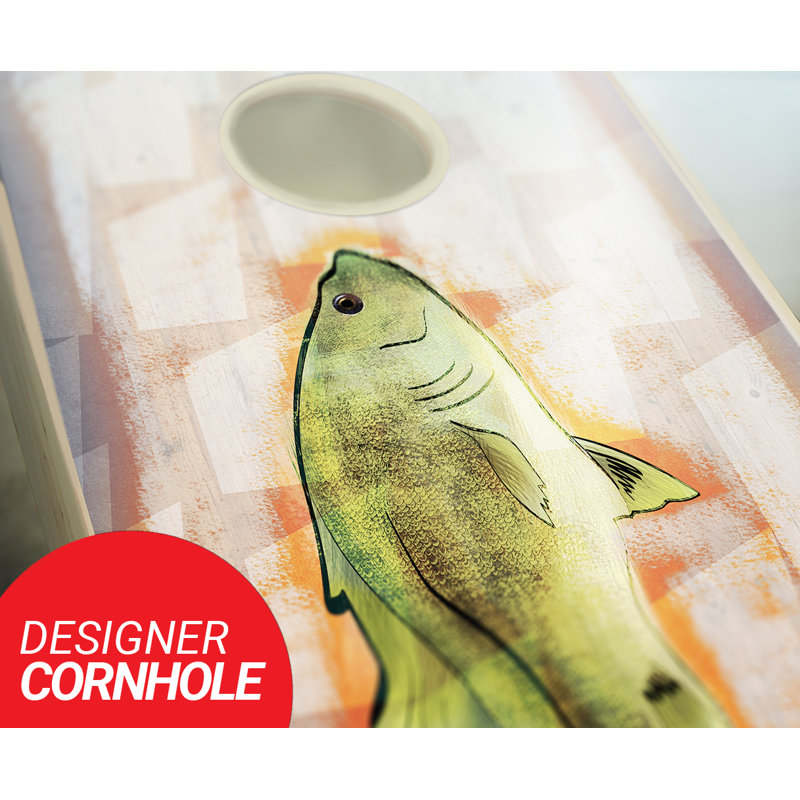 Ensemble de jeu de cornhole en bois massif 2 pi x 4 pi avec sacs, Rouge / Bleu marine