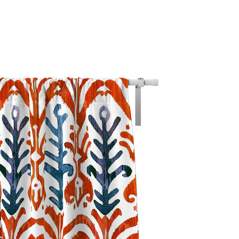 Panneaux de rideaux semi-transparents Ikat, L 40 po x L 82 po