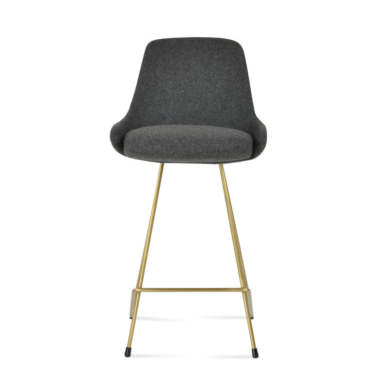 Tabouret de comptoir pour chat Gazel, Tabouret de bar (siège d'une hauteur de 31 po), Noir / gris foncé