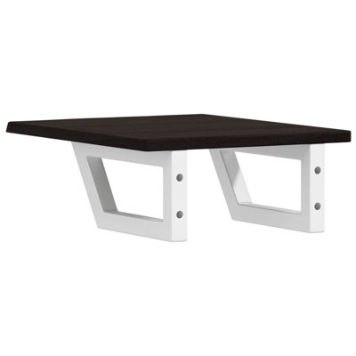 Solid Wood and Steel Bracket Shelf