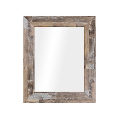 Javeria Wood Flat Wall Mirror